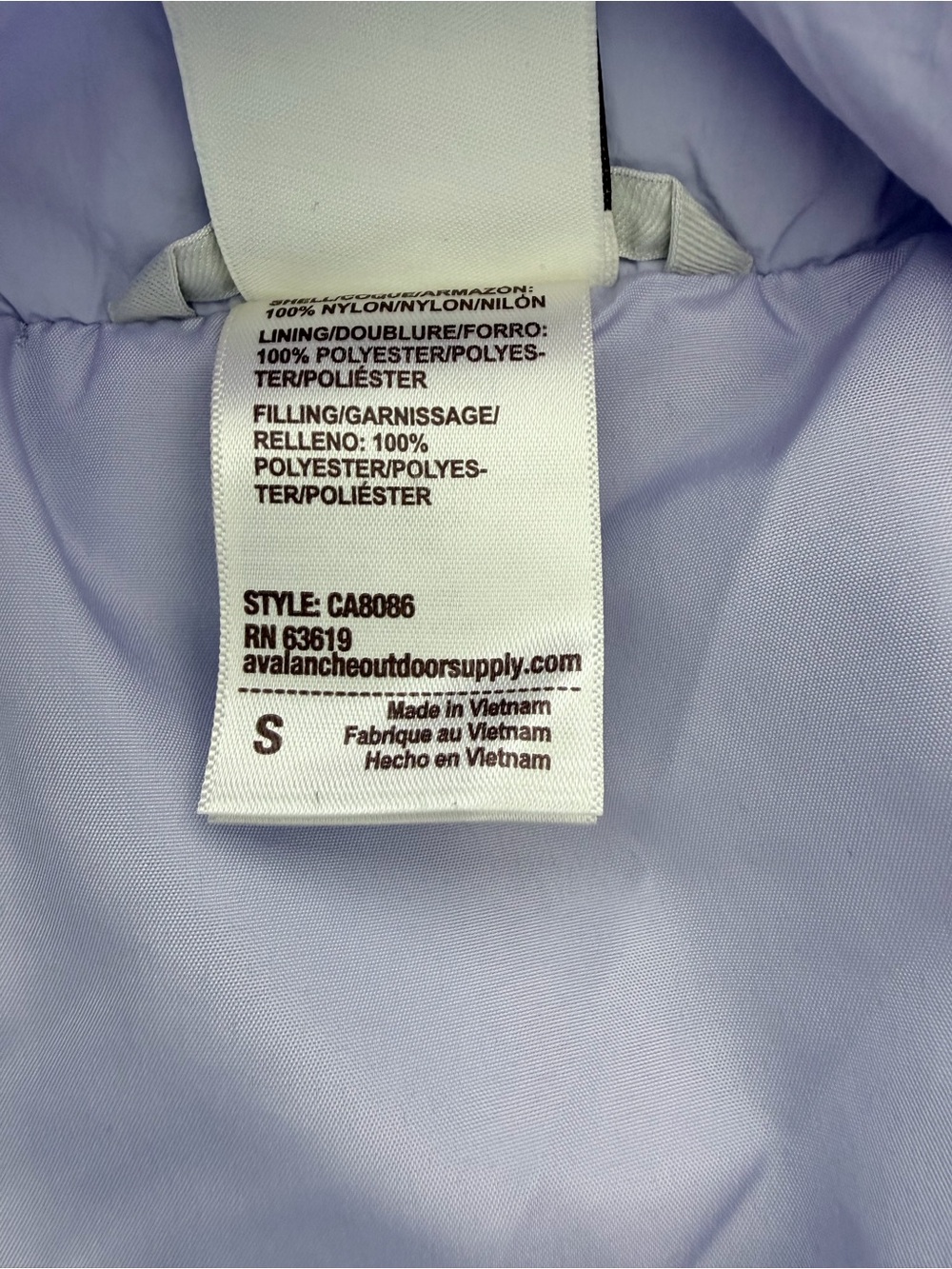 Avalanche Light Lavender Quilted Puffer Jacket - Picture 3 of 5